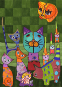 Festival de chats color&eacute;s et joyeux